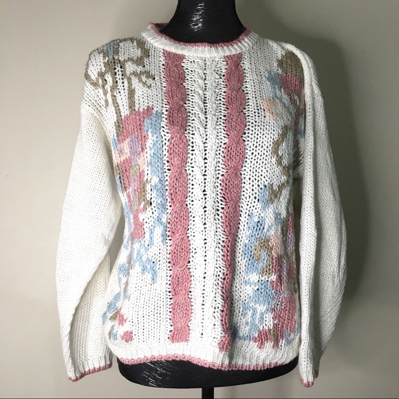 ⭐️Vintage 1990 Cable Knit Sweater - Picture 1 of 13